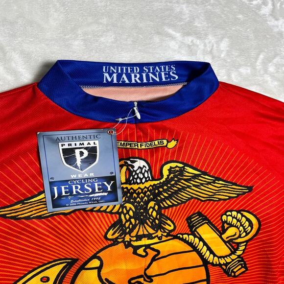 NWT Primal USMC Cycling Jersey Men's 2XL Marines Semper Fidelis Bulldog Eagle - Picture 2 of 9